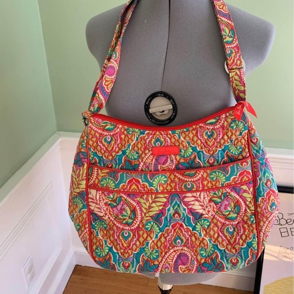Vera Bradley Orange Purse Paisley In Paradise Retired - Picture 2 of 7